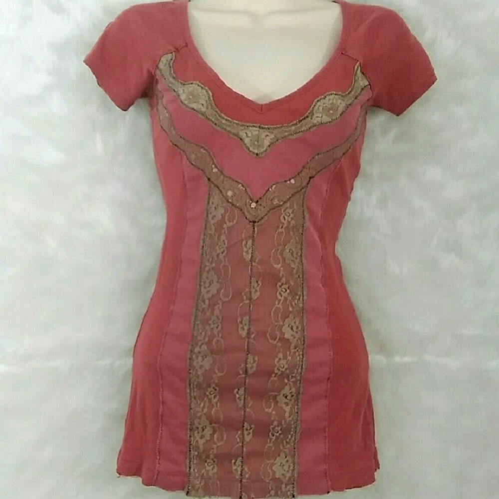 FREE PEOPLE boho fitted top